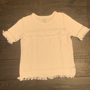 J. Crew Women’s White Crocheted Top
